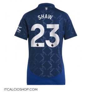 Manchester United Luke Shaw #23 Seconda Maglia Femmina 2024-25 Manica Corta